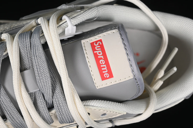 Travis Scott Fragment Design Nike Air Jordan 1 Low Supreme OG SP White Grey Sneakers