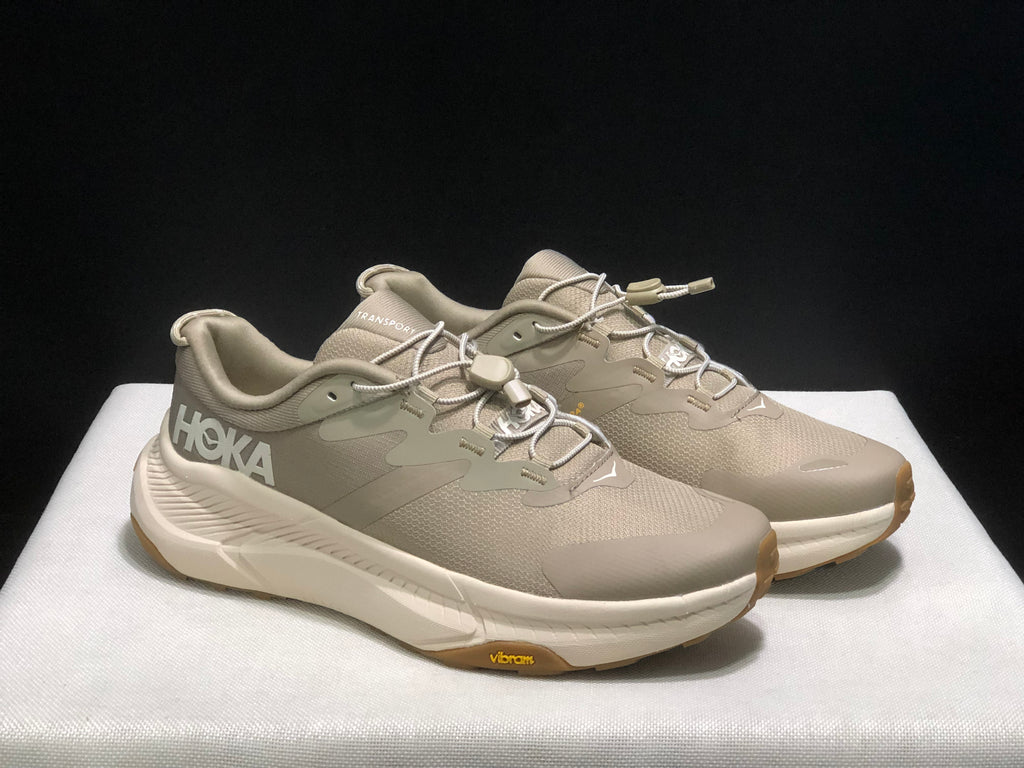 Hoka One One Transport Drawstring Low-top Running Shoes Sneakers Brown