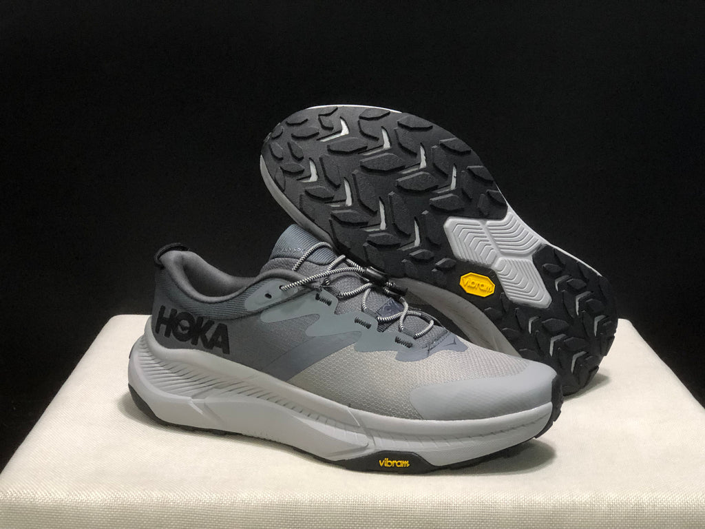 Hoka One One Transport Drawstring Low-top Running Shoes Sneakers Gray