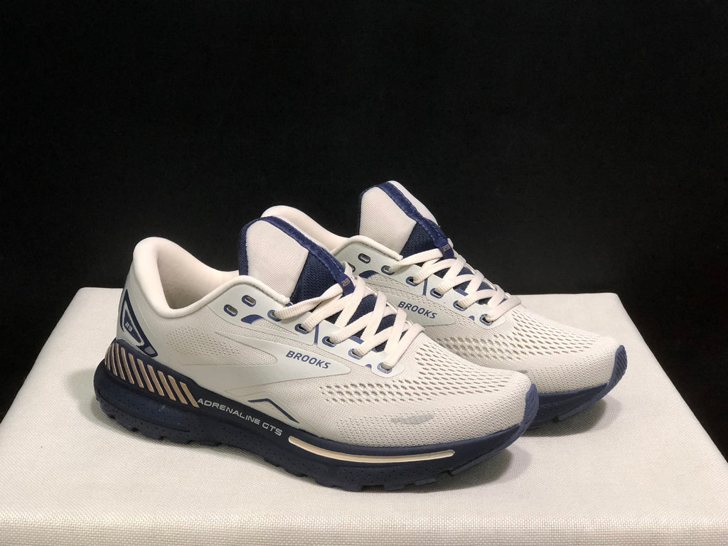 Brooks Adrenaline GTS 23 Shock-absorbing Wear-resistant Low-top Running Shoes Moonlight Grey