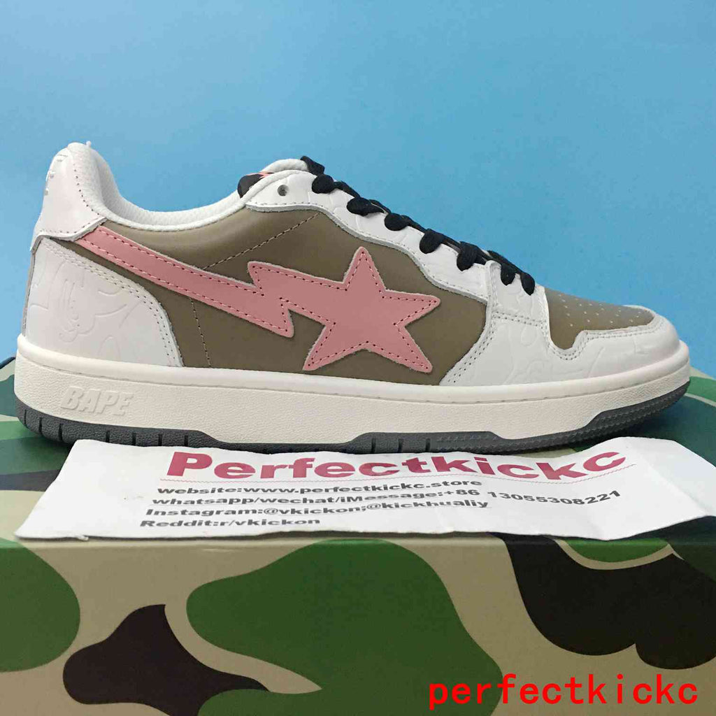 A Bathing Ape1 Bape Court Sta Brown Pink