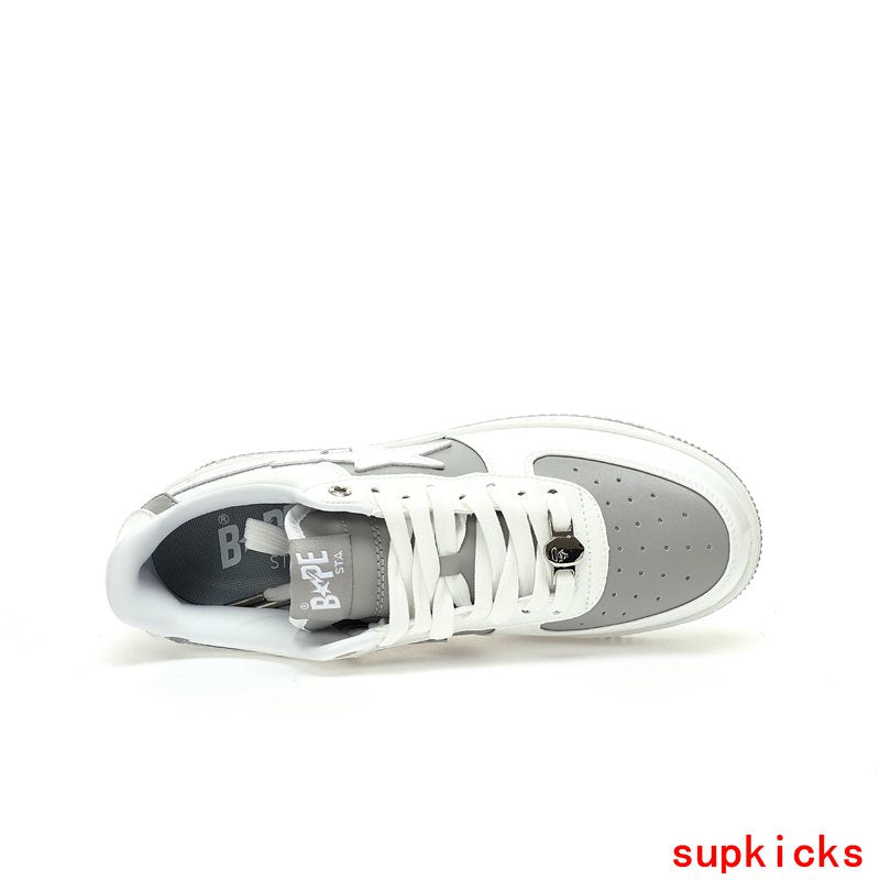 A Bathing Ape Bape Sta Sk8 Low White Gray
