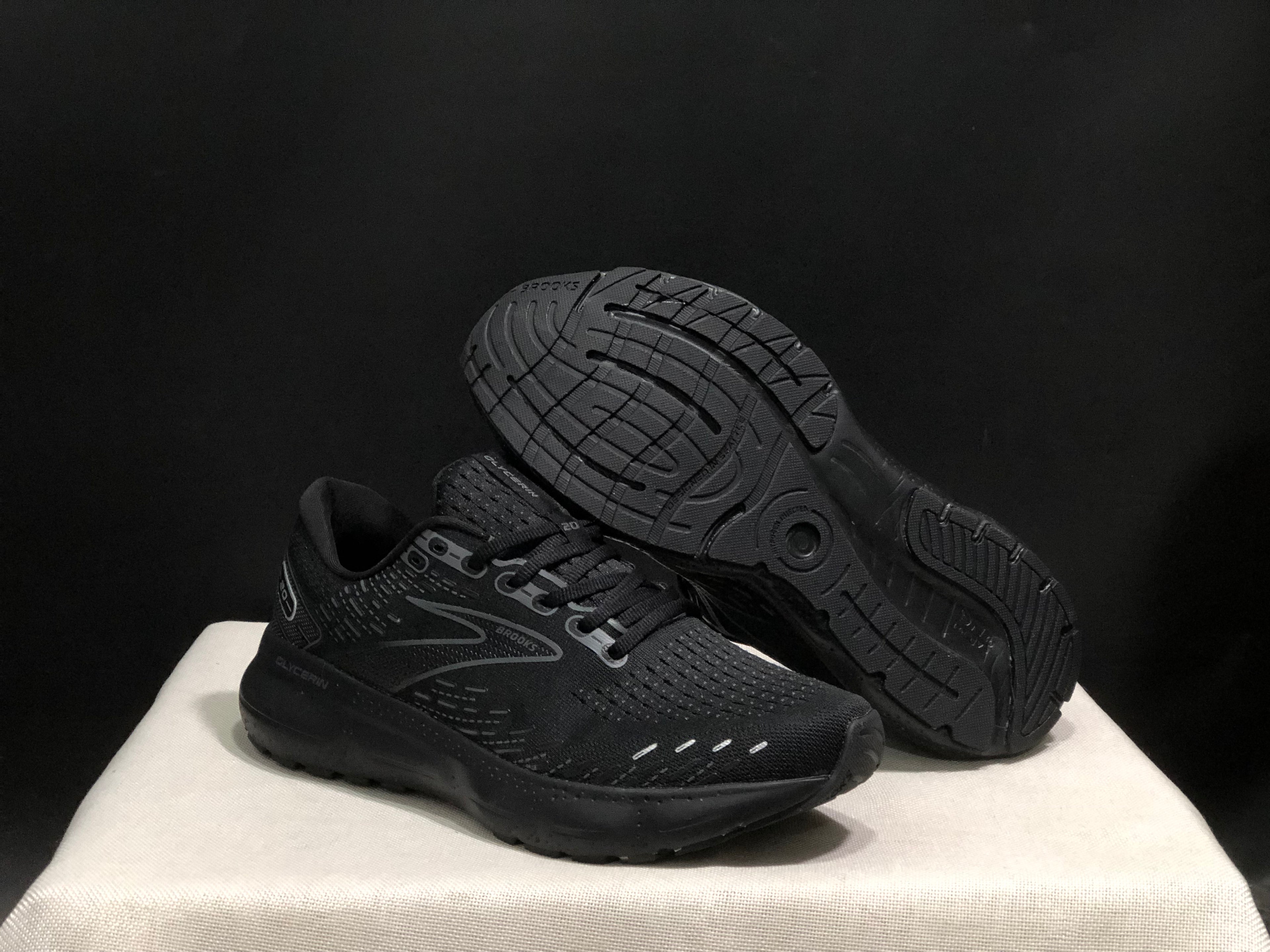 Brooks Glycerin GTS 20 Shock-absorbing Wear-resistant Running Shoes Black