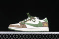 Travis Scott Fragment Design Nike Air Jordan 1 Low OG SP White Green Brown Sneakers