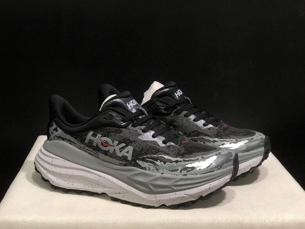 Hoka One One Stinson 7 Comfortable Anti-slip Outdoor Running Shoes Sneakers Black/Gray
