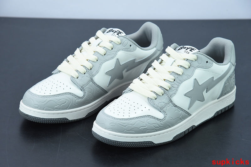 A Bathing Ape Court Sta Light Grey Cream