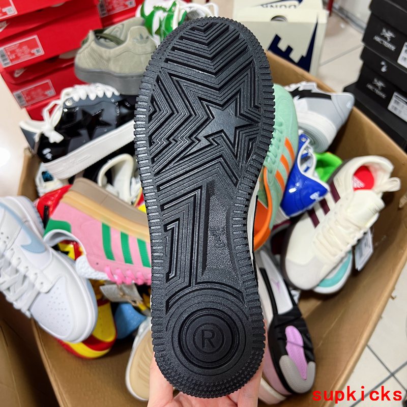 A Bathing Ape1 Bape Sneaker White Black