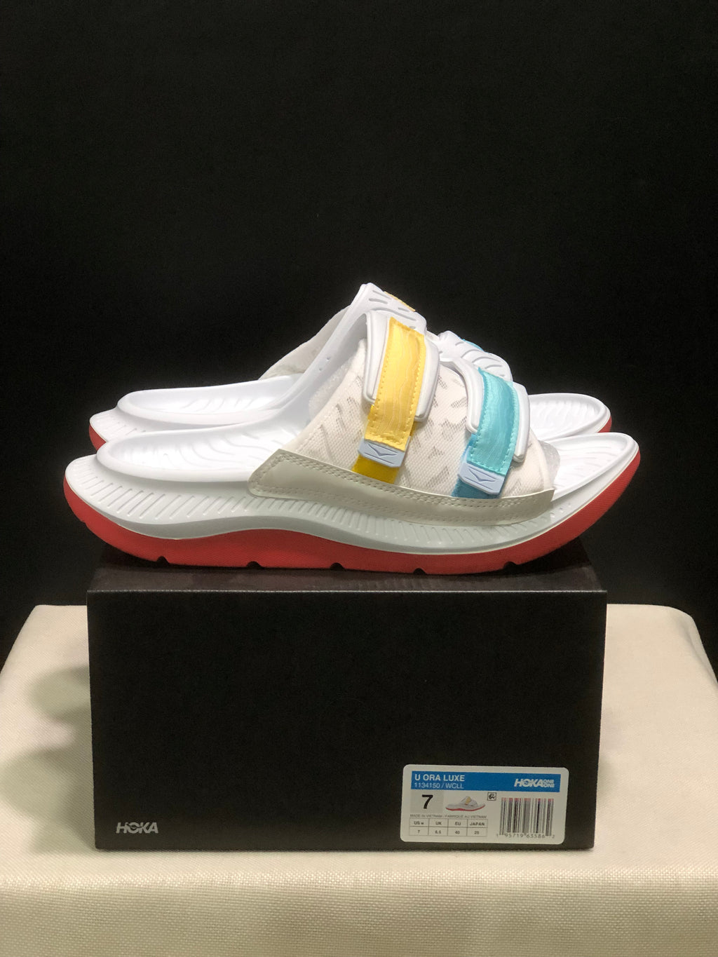 Wtaps x Hoka One One Ora Luxe Comfortable Sandals White/Red