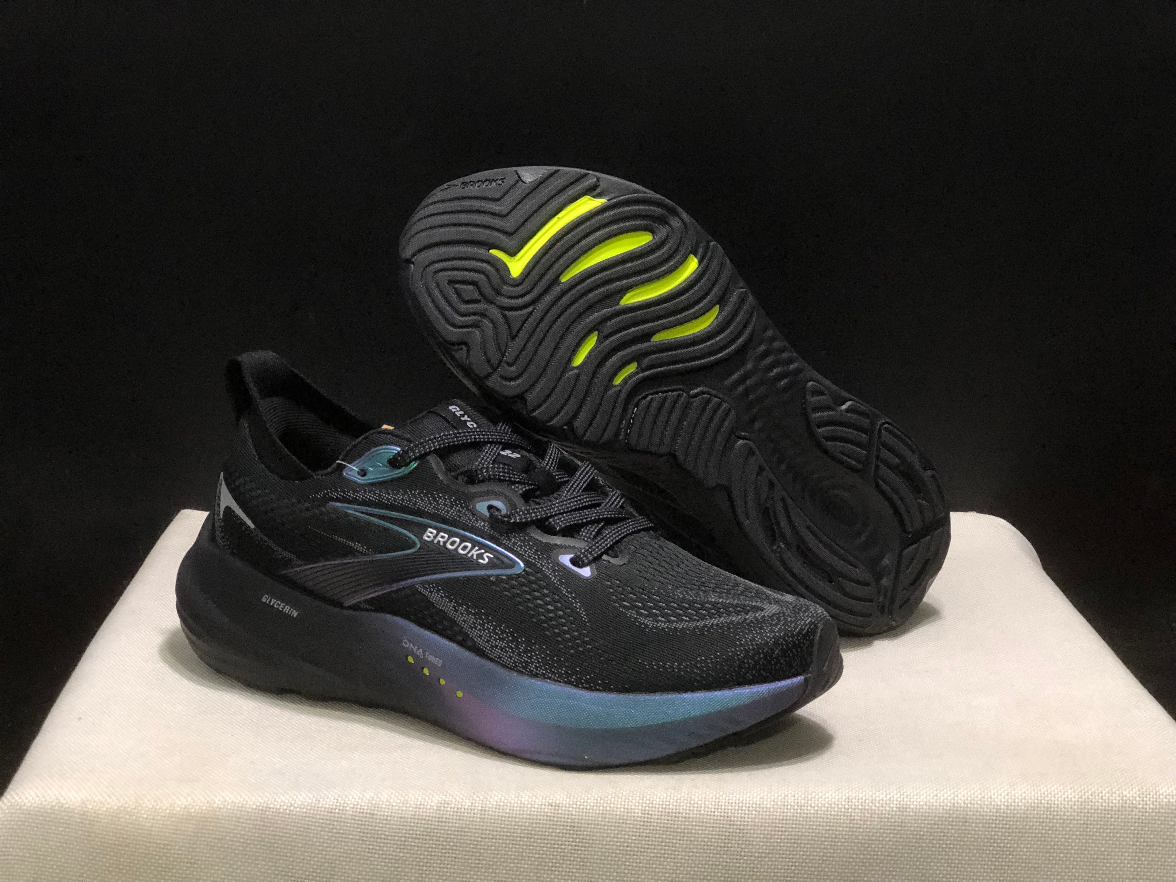 Brooks Glycerin 22 Comfortable Running Shoes Black/Laser