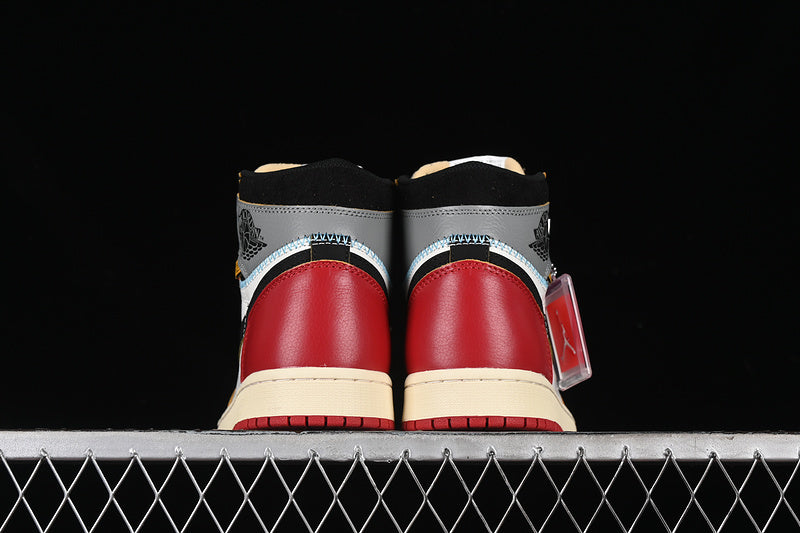 Union Nike Air Jordan 1 High Retro Varsity Red White Sneakers