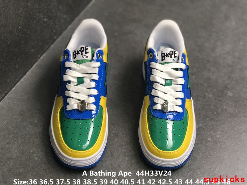 A Bathing Ape Bape Sta Low Yellow Green Blue