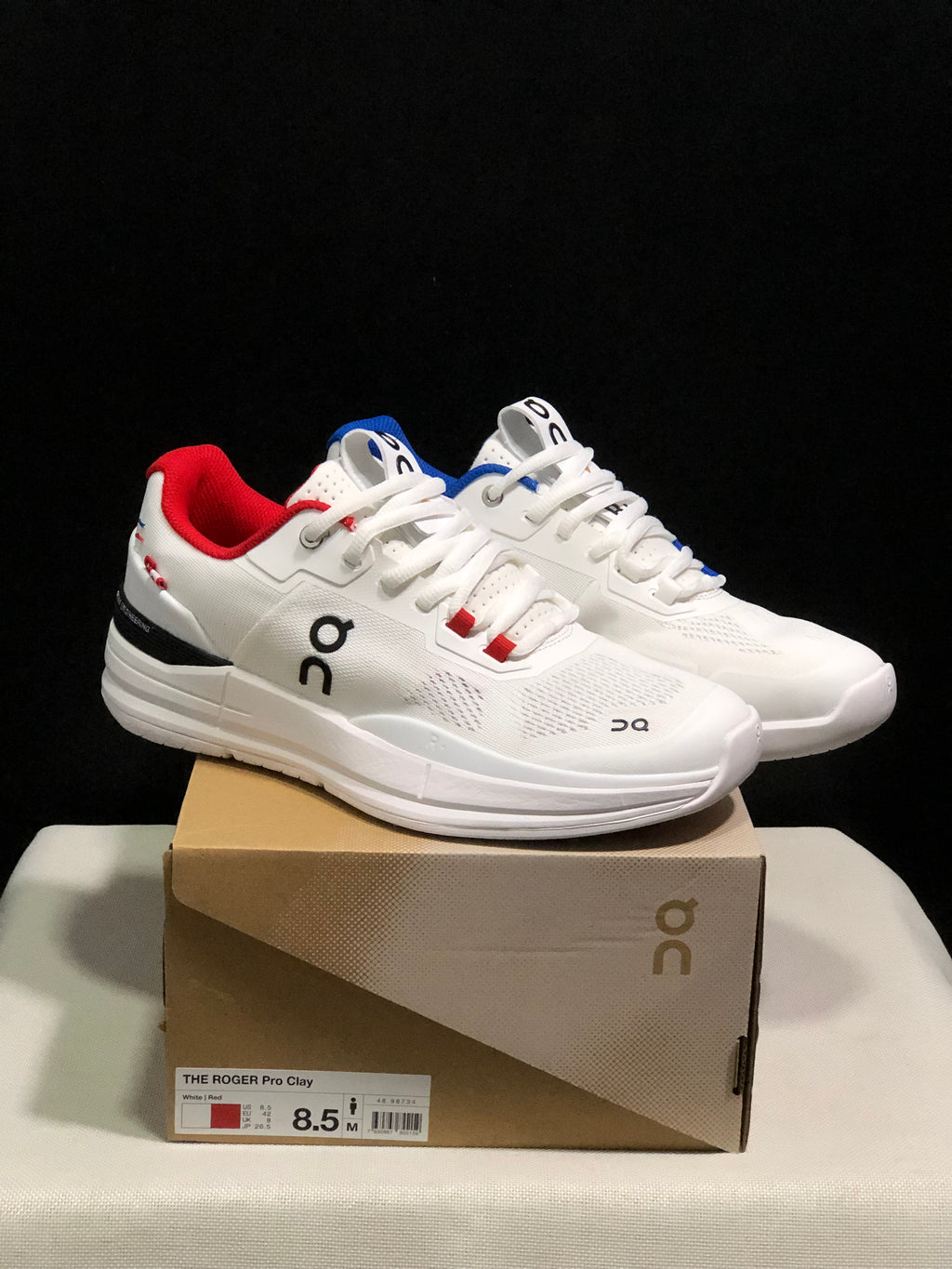 On Running The Roger Rro Durable And Breathable Tennis Shoes White/Red/Blue