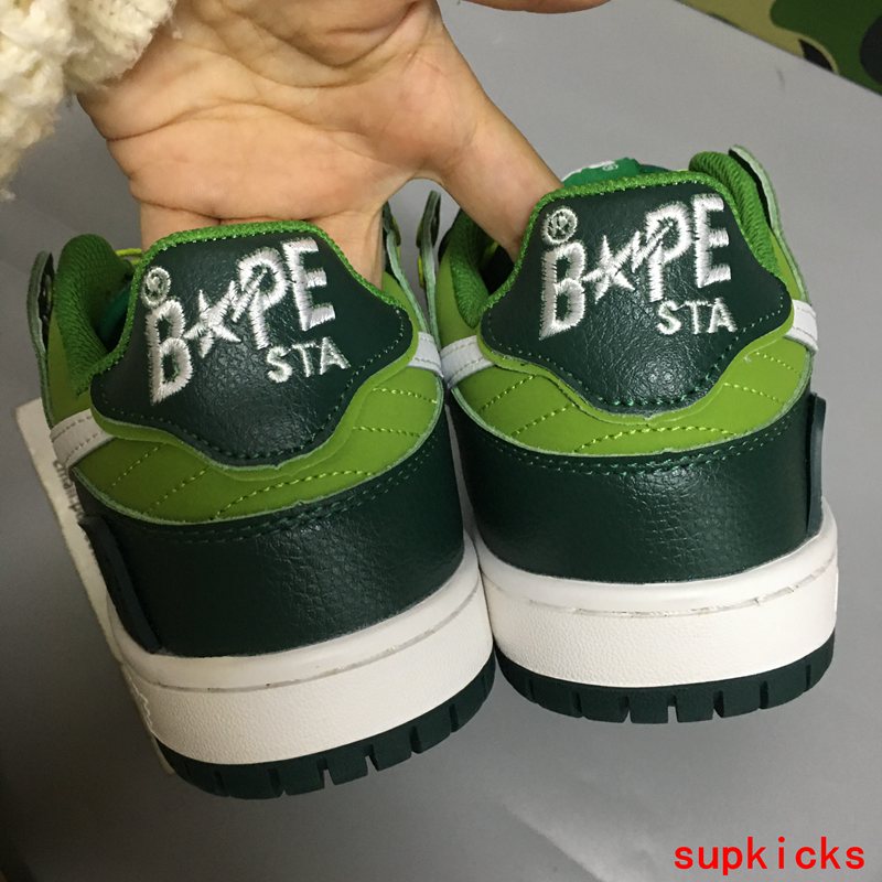 A Bathing Ape Bape SK8 Sta Green White 1J30291024
