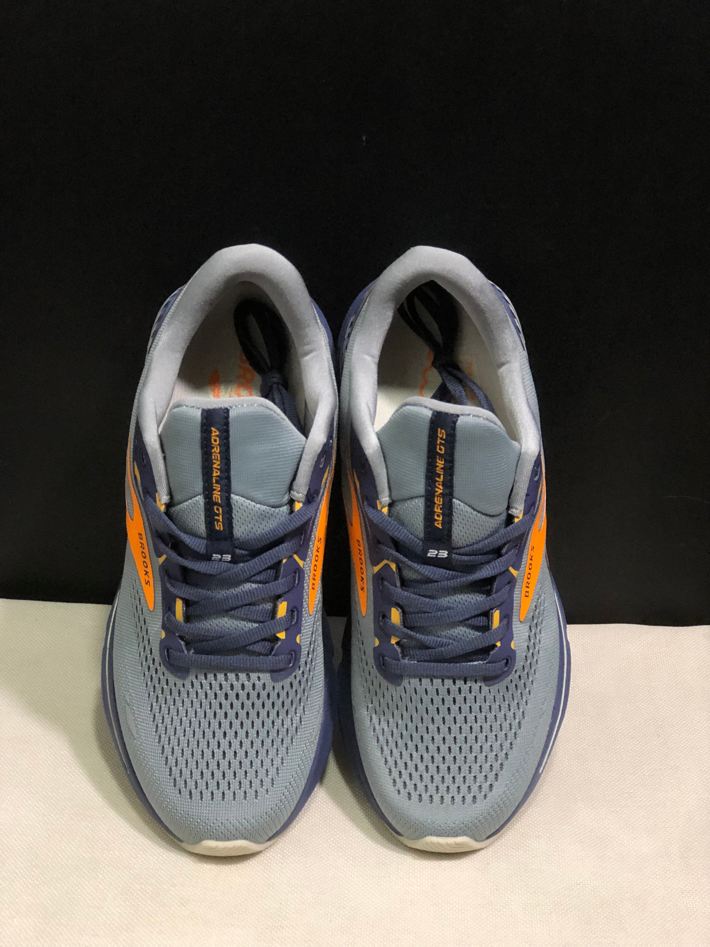 Brooks Adrenaline GTS 23 Shock-absorbing Wear-resistant Low-top Running Shoes Grey/Blue Orange