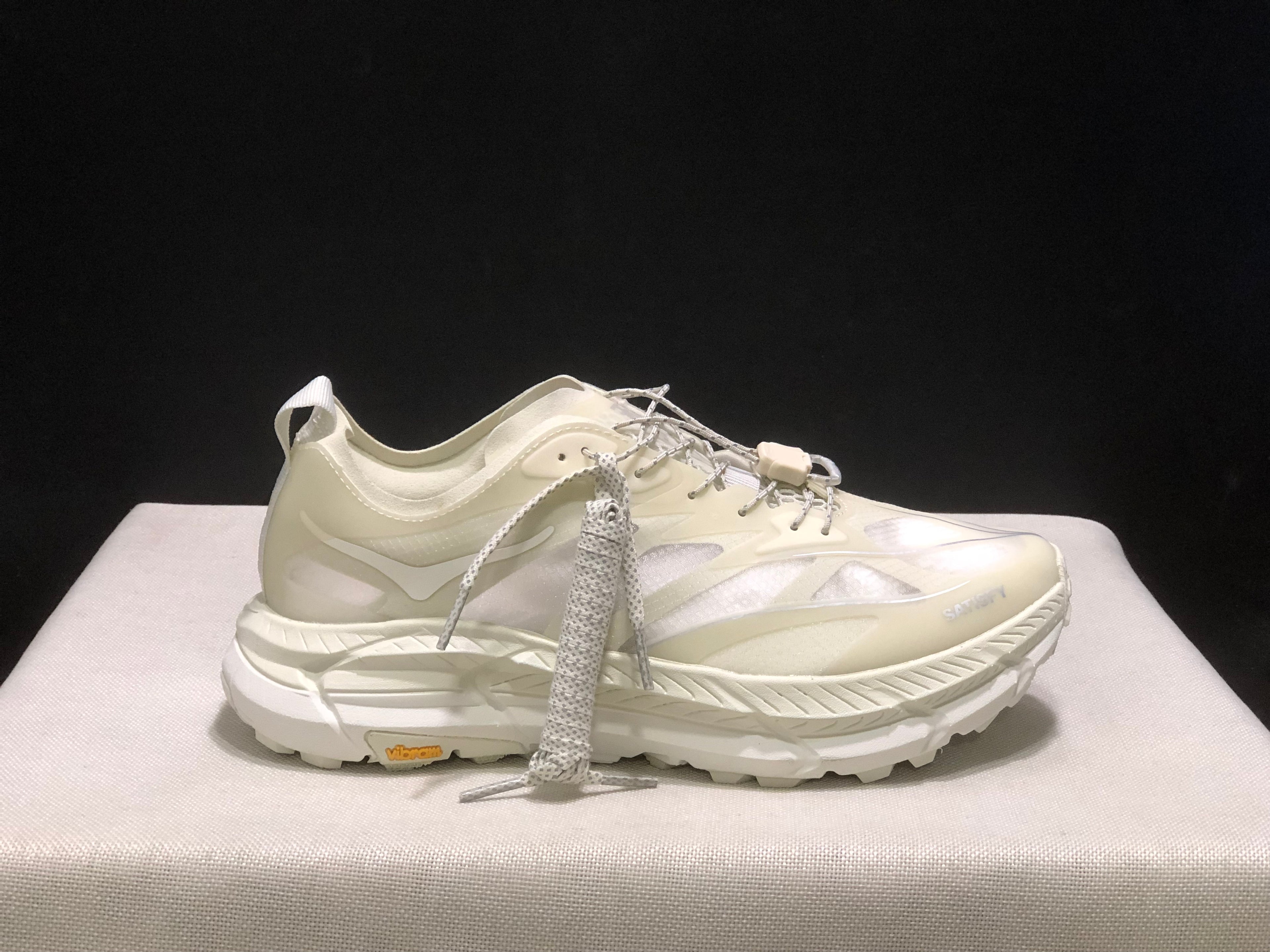 Hoka One One Satisfy x Mafate Speed 4 Breathable Fashion Running Shoes Sneakers White