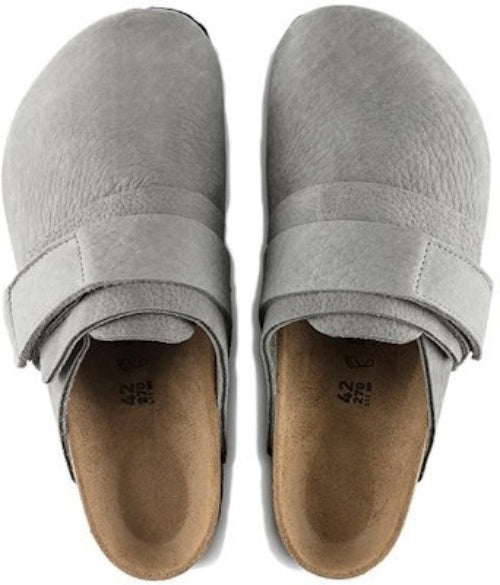Birkenstock Boston 1020721 Clog Narrow Whale Grey Suede Covered-Toe Slippers