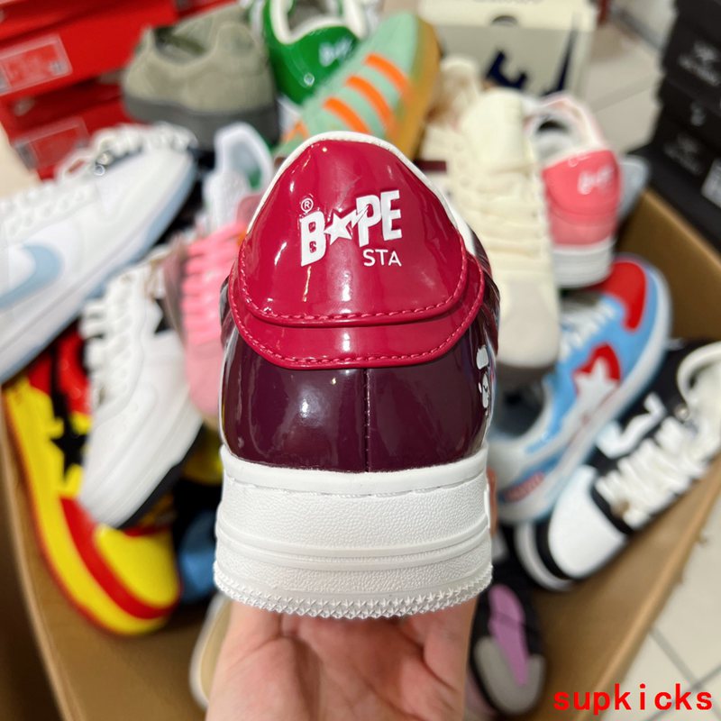 A Bathing Ape Bape Sta Sk8 Dark Red Orange