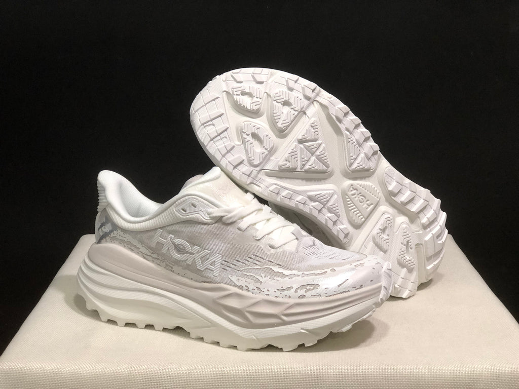 Hoka One One Stinson 7 Comfortable Anti-slip Outdoor Running Shoes Sneakers White