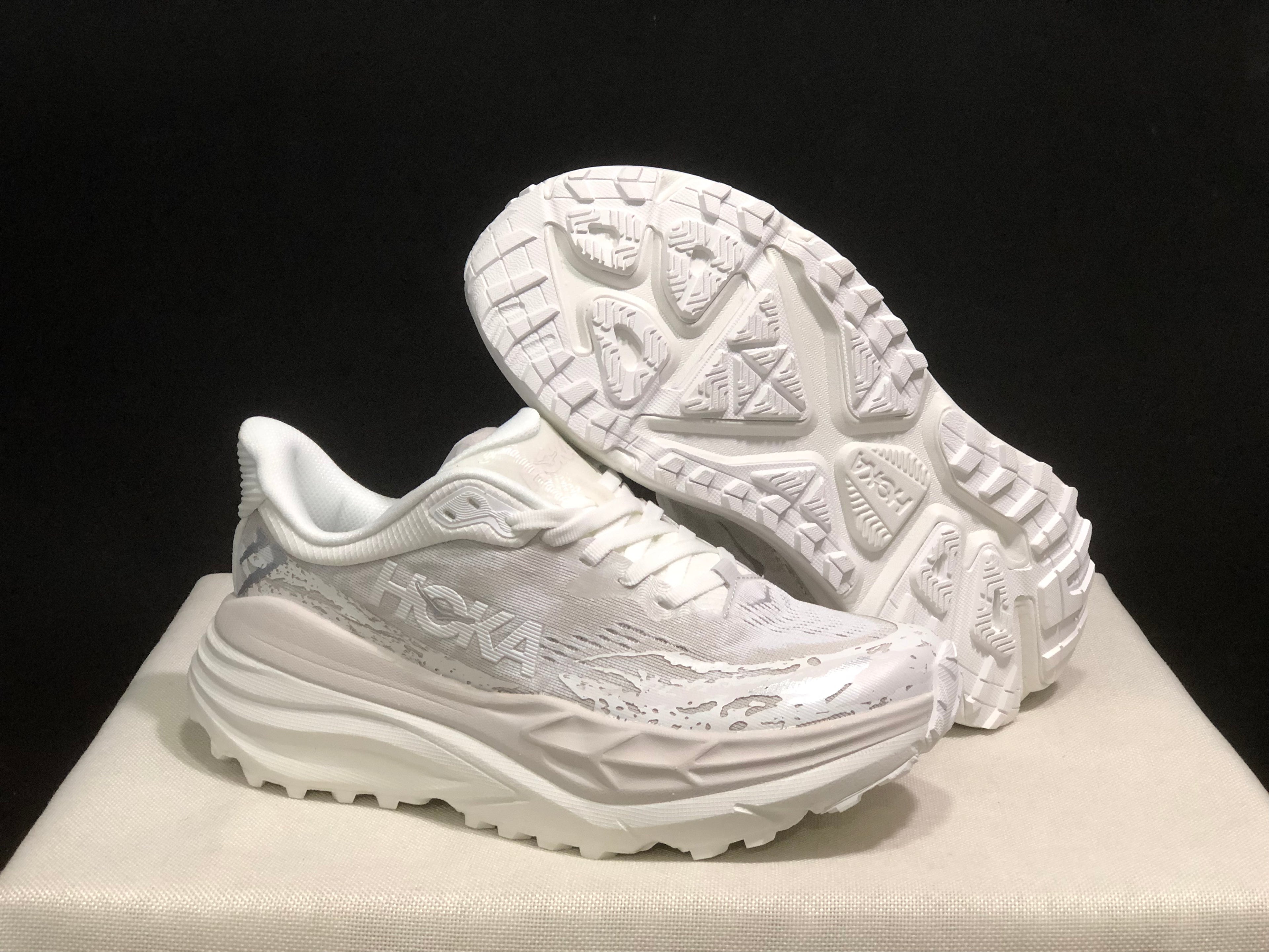 Hoka One One Stinson 7 Comfortable Anti-slip Outdoor Running Shoes Sneakers White