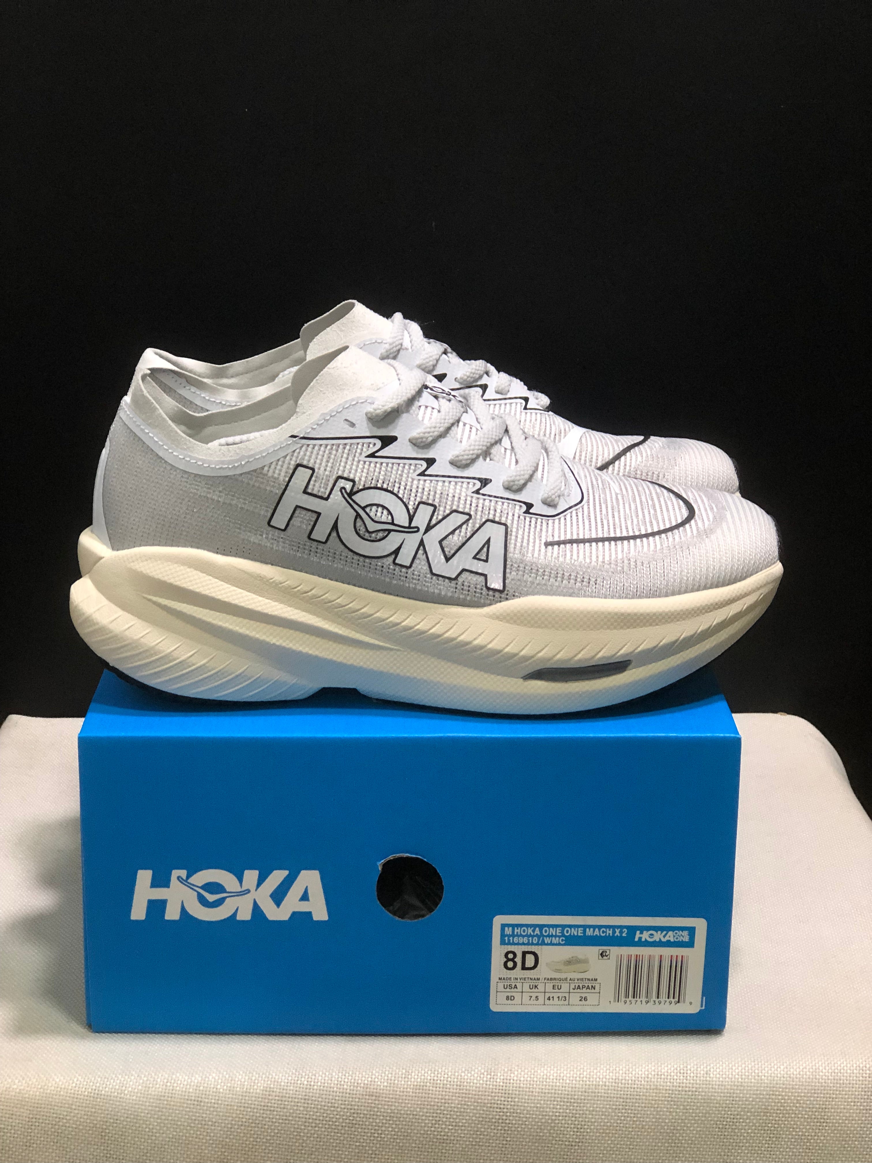 Hoka One One Mach X 2 Anti-slip Low-top Running Shoes Grey