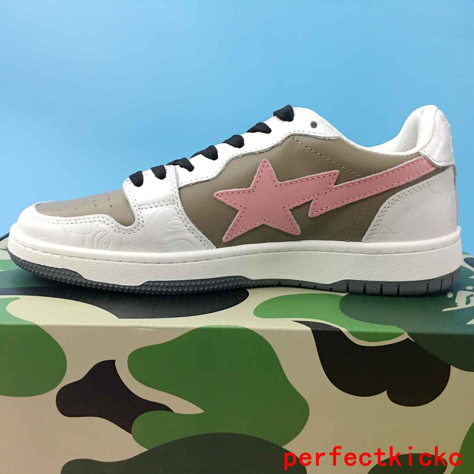 A Bathing Ape1 Bape Court Sta Brown Pink