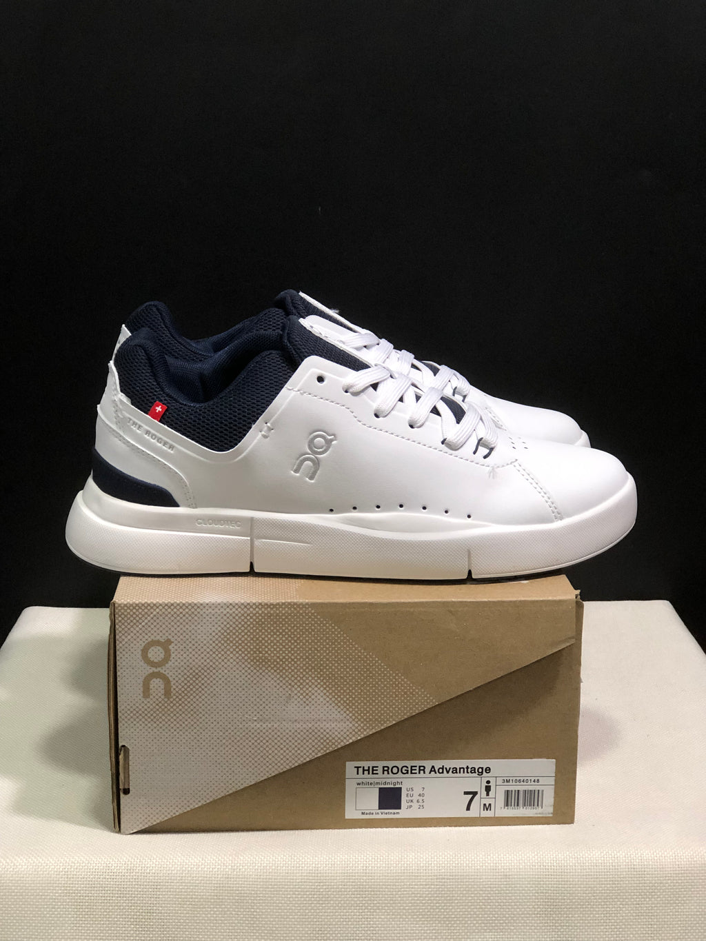 On Running The Roger Spin Board Shoes White/Midnight