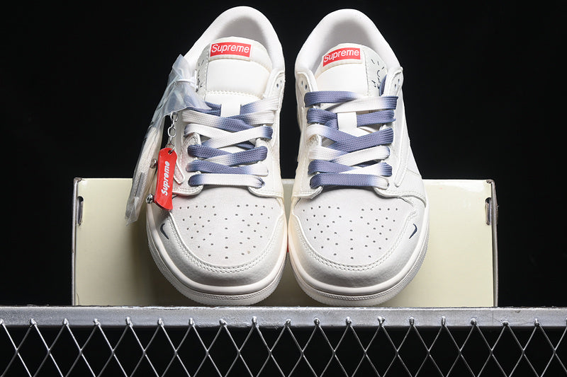 Travis Scott Fragment Design Nike Air Jordan 1 Low Supreme OG SP Off White Grey Sneakers