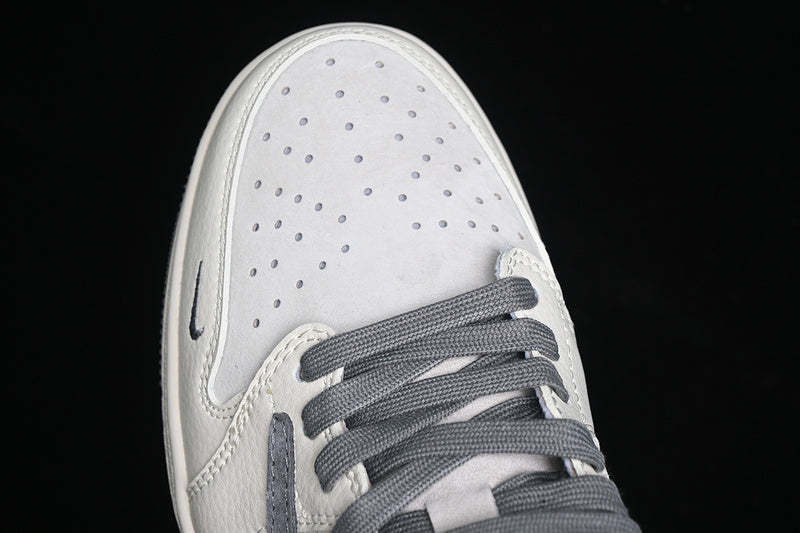 Travis Scott Fragment Design Nike Air Jordan 1 Low OG SP Grey White Casual Fashion Sneakers