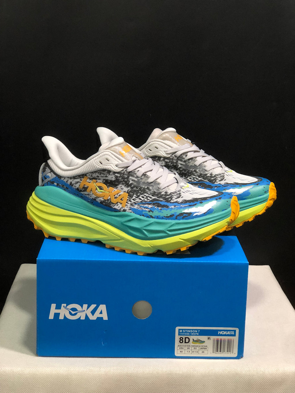 Hoka One One Stinson 7 Comfortable Anti-slip Outdoor Running Shoes Sneakers Teal