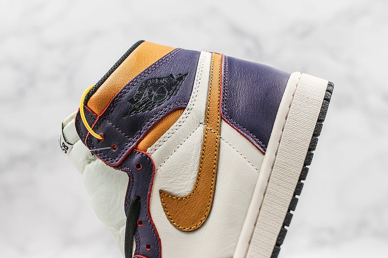 Nike SB Air Jordan 1 Retro High-Top Defiant LA to Chicago Purple/White Sneakers