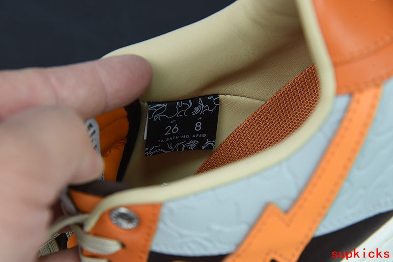 A Bathing Ape Bape Sta Low Grey Orange