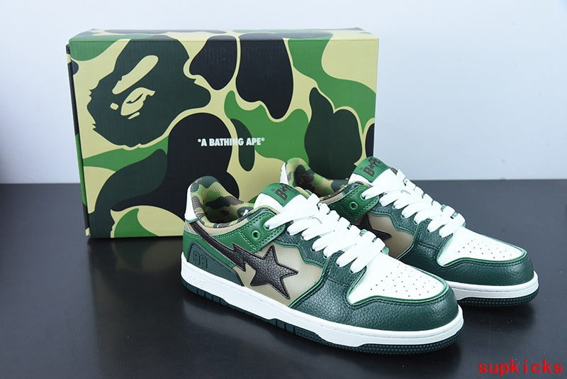 A Bathing Ape Bape Sta Sk8 Green Camo