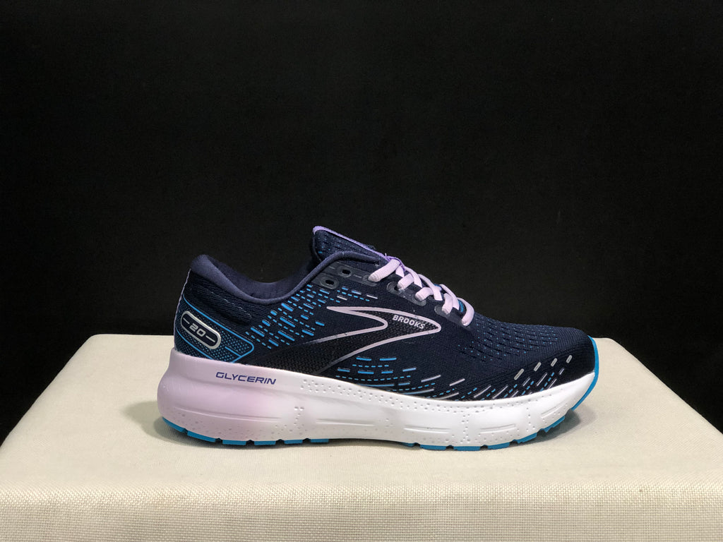 Brooks Glycerin GTS 20 Shock-absorbing Wear-resistant Running Shoes Dark Blue