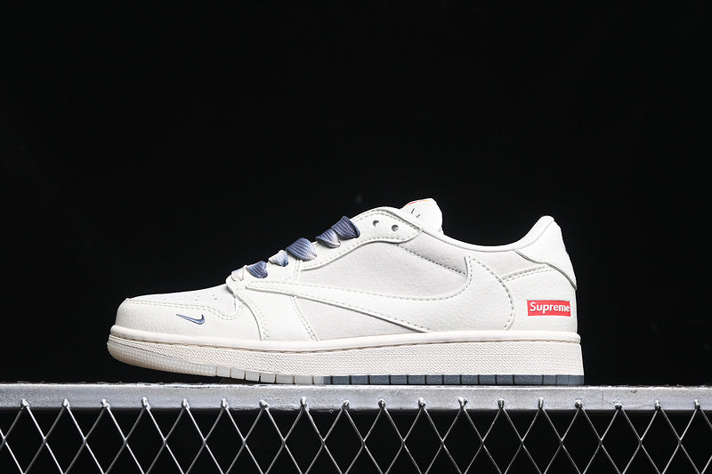 Travis Scott Fragment Design Nike Air Jordan 1 Low Supreme OG SP Off White Grey Sneakers
