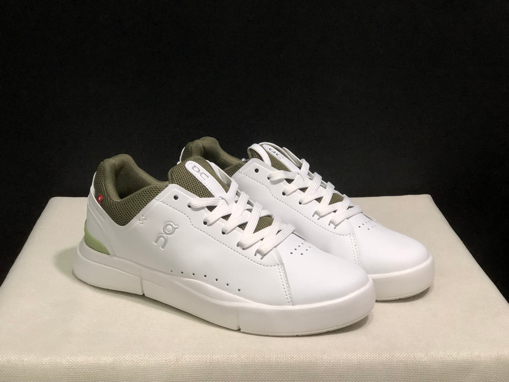 On Running The Roger Spin Breathable Mesh Sneakers White/Army Green