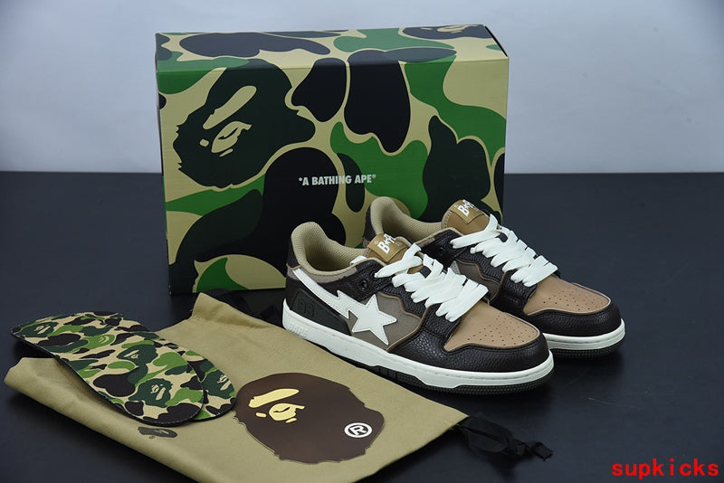 A Bathing Ape Bape Sta Low Black Brown