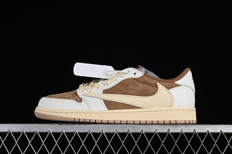 Travis Scott Nike Air Jordan 1 Low OG Brown White Sneakers