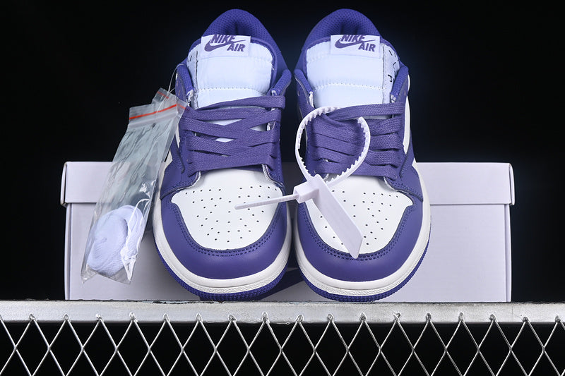 Travis Scott Nike Air Jordan 1 Low OG White Purple Sneakers