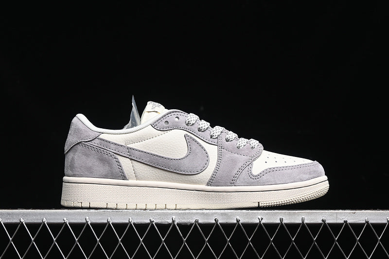Travis Scott Fragment Design Nike Air Jordan 1 Low The North Face OG SP Grey White Sneakers