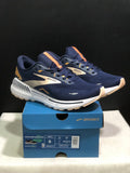 Brooks Adrenaline GTS 23 Shock-absorbing Wear-resistant Low-top Running Shoes Dark Blue/Light Orange
