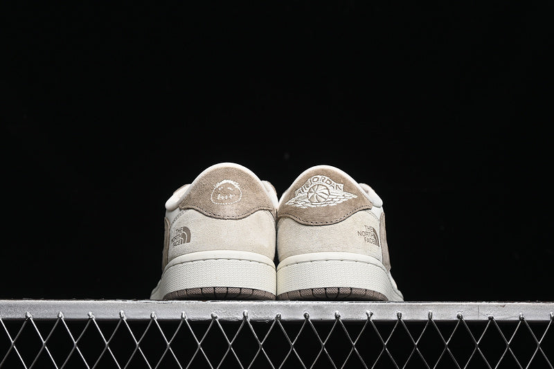 Travis Scott Fragment Design Nike Air Jordan 1 Low OG SP Light Brown Sole White Sneakers