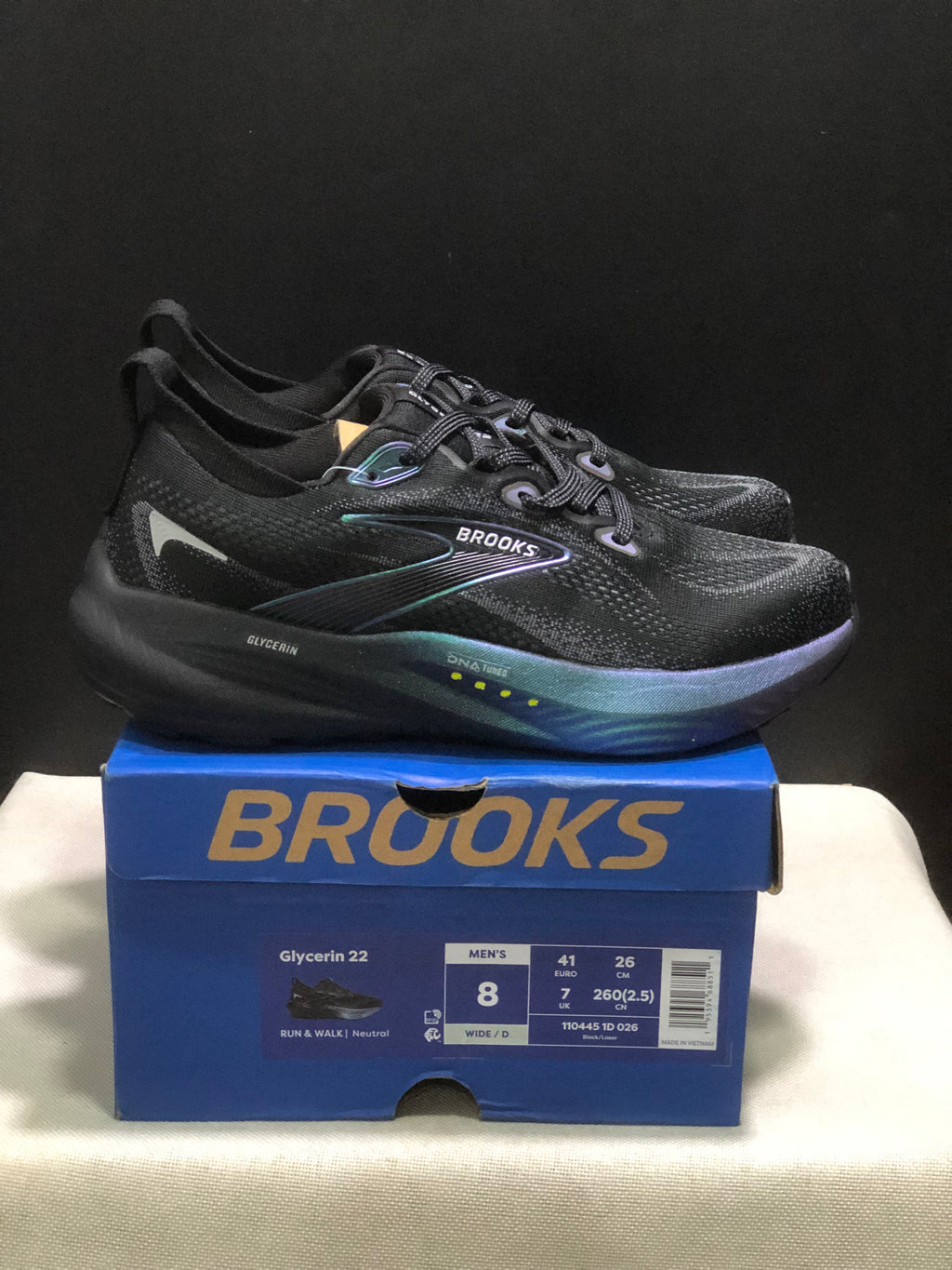 Brooks Glycerin 22 Comfortable Running Shoes Black/Laser