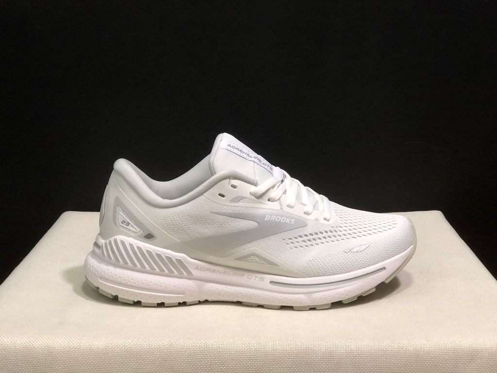 Brooks Adrenaline GTS 23 Shock-absorbing Wear-resistant Low-top Running Shoes White/Silver