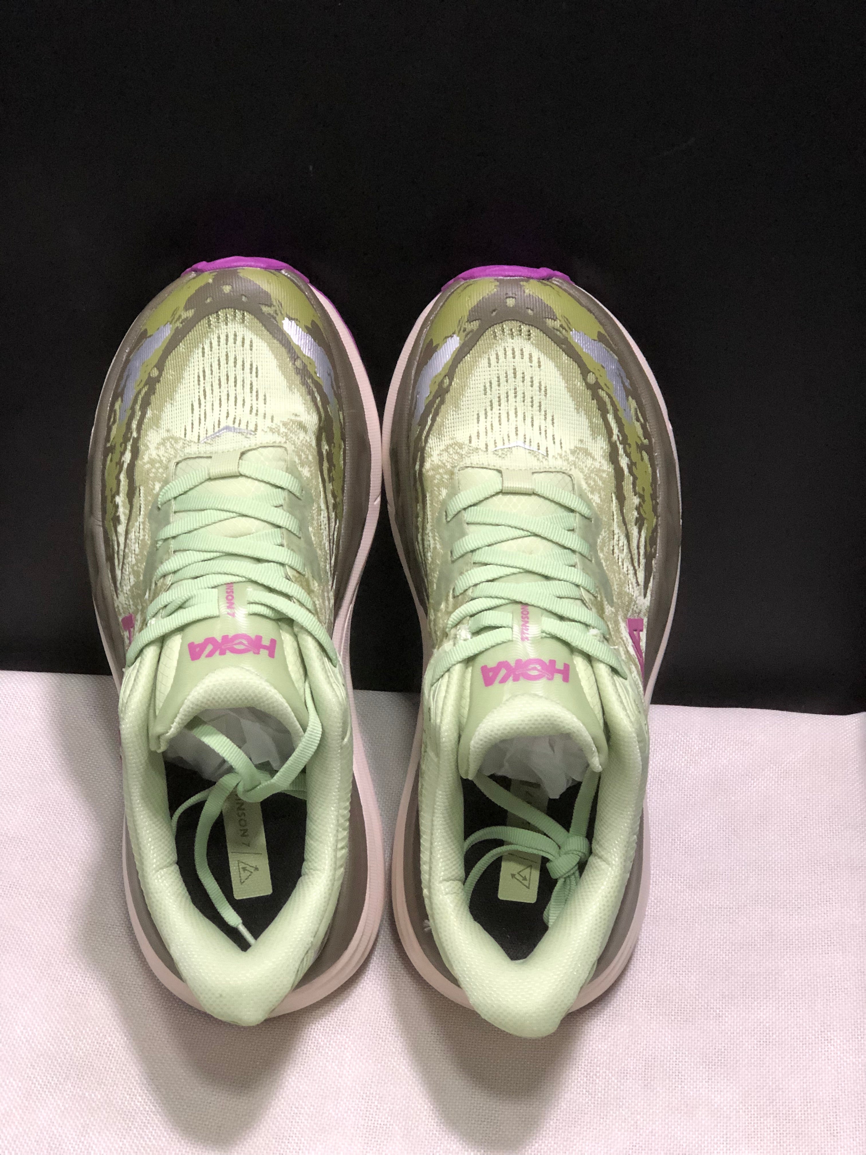 Hoka One One Stinson 7 Comfortable Anti-slip Outdoor Running Shoes Sneakers Light Green