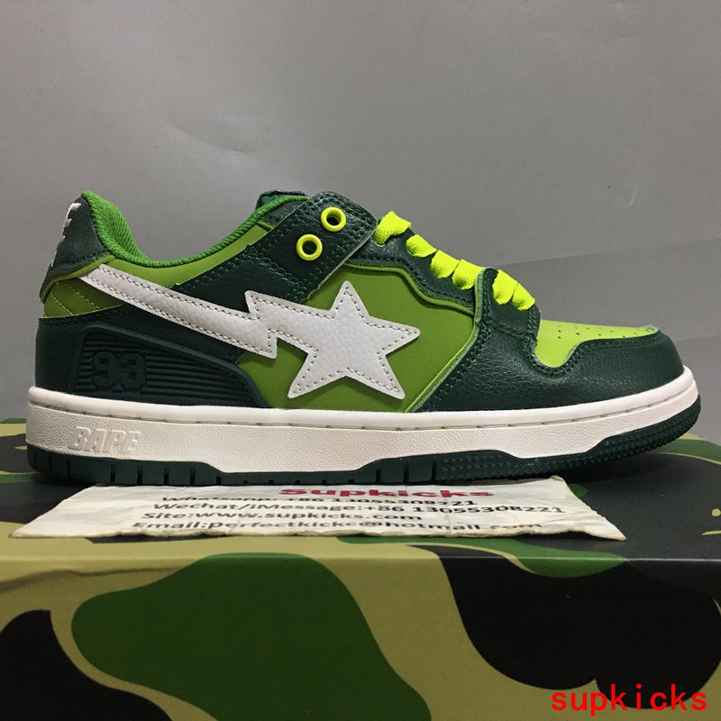 A Bathing Ape1 Bape SK8 Sta Green White 1J30291024
