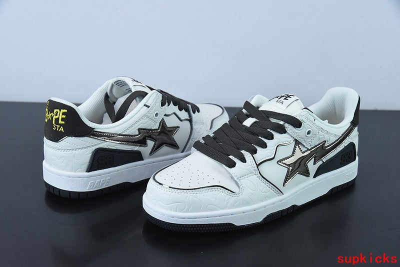 A Bathing Ape Bape Sta Sk8 Low White Black