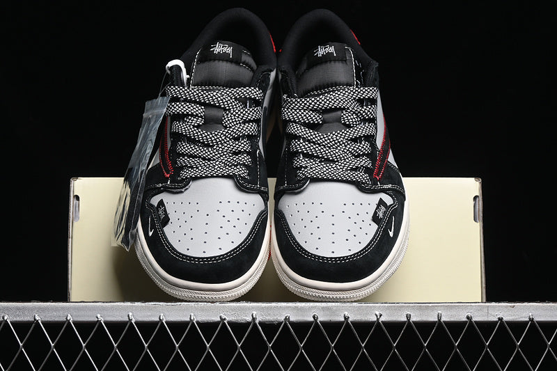 Travis Scott Fragment Design Nike Air Jordan 1 Low OG SP Red White Black Sneakers