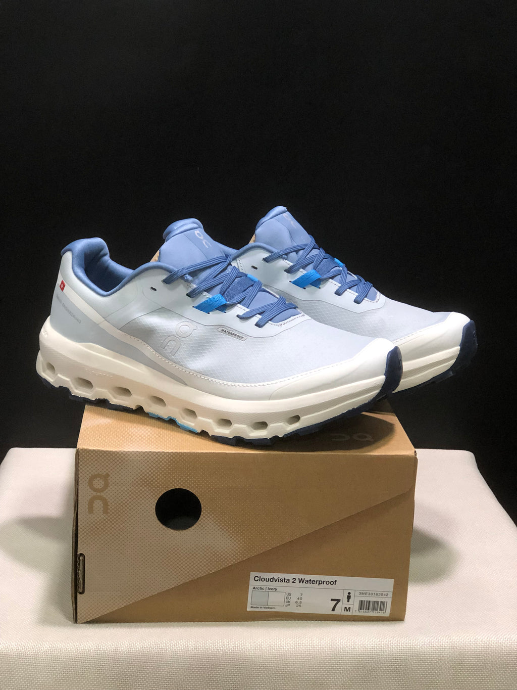 On Running Cloudvista 2 Waterproof Trail Running Shoes Sky Blue/Ivory