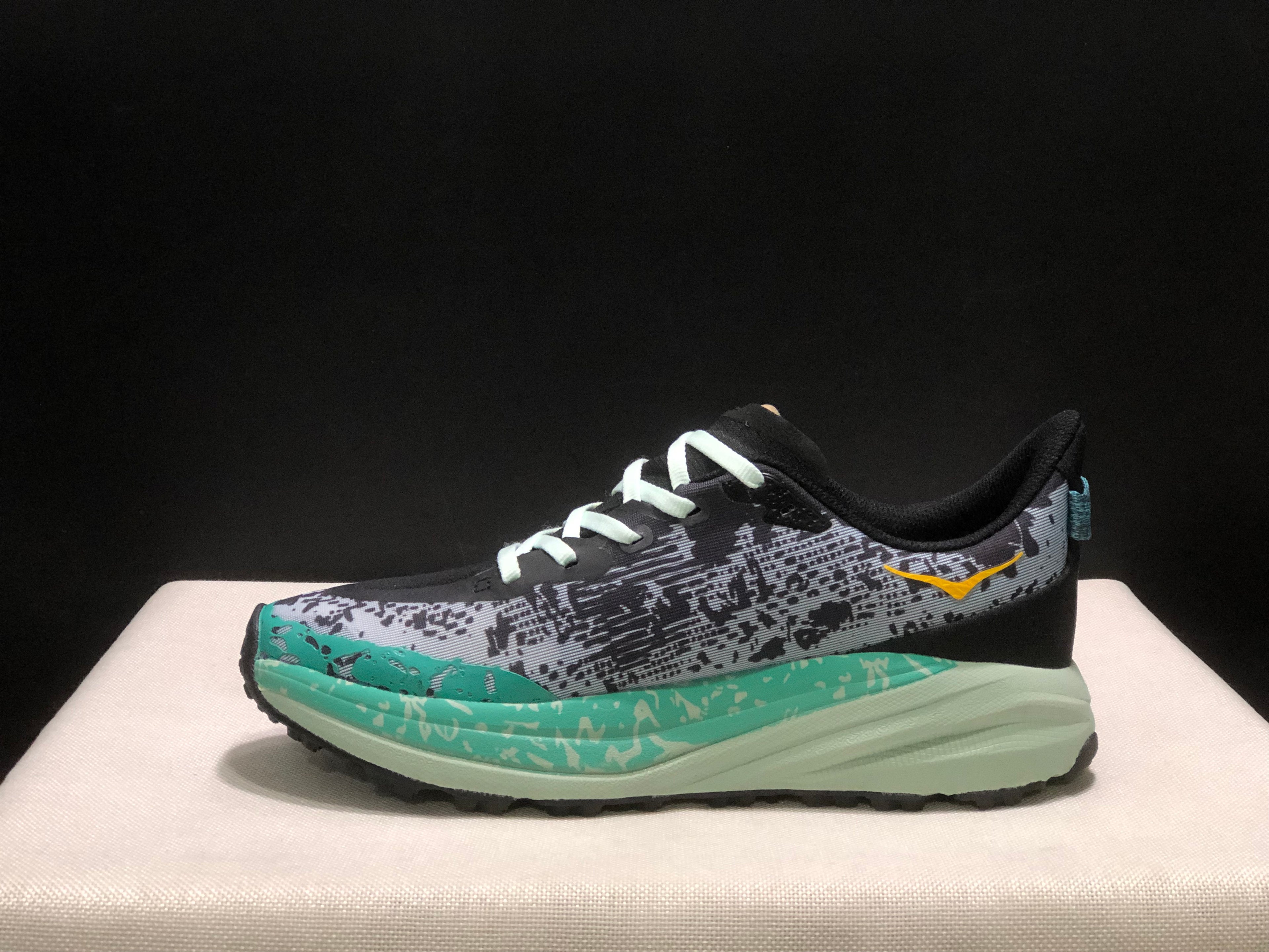 Hoka One One Speedgoat 6 Trail Running Shoes Sneakers Gray/Teal