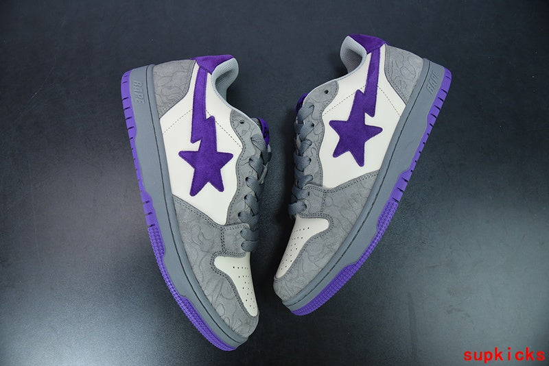 A Bathing Ape Bape Sta Low Grey Purple